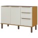 Balcão de Cozinha para Pia Verace 120 Cm 3 Portas 2 Gavetas Marrocos/Off White - Mx Móveis