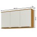 Armário Aéreo Cozinha Verace 120 Cm 3 Portas 1 Prateleira Marrocos/Off White - Mx Móveis