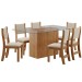Mesa de Jantar 6 Lugares Toledo Mel/Creme - Viero Móveis