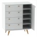 Cômoda 1 Porta 4 Gavetas Branco 10832 - Olivar Móveis