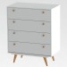 Cômoda 4 Gavetas Branco 11091 - Olivar Móveis