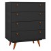 Cômoda 4 Gavetas Preto 11091 - Olivar Móveis
