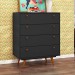 Cômoda 4 Gavetas Preto 11091 - Olivar Móveis