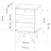 Mesa de Cabeceira Plus 1 Gaveta Branco - Olivar Móveis