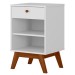 Mesa de Cabeceira Versalhes 1 Gaveta Branco - Olivar Móveis