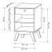 Mesa de Cabeceira Versalhes 1 Gaveta Branco - Olivar Móveis
