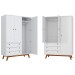 Guarda-Roupa Solteiro Versalhes 3 Portas 3 Gavetas Branco - Olivar Móveis