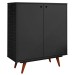 Sapateira 2 Portas Retro Preto - Olivar Móveis