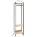 Closet Arara 3 Prateleiras Carvalho/Preto 19219 - Compace