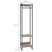Closet Arara 3 Prateleiras Carvalho Dark/Preto 19219 - Compace