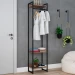 Closet Arara 3 Prateleiras Nogal/Preto 19219 - Compace