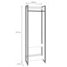Closet Arara 3 Prateleiras Branco Chess/Preto 19223 - Compace