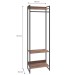 Closet Arara 3 Prateleiras Nogal/Preto 19223 - Compace