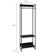 Closet Arara 3 Prateleiras Preto ônix/Preto 19223 - Compace