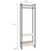 Closet Arara 3 Prateleiras Snow/Preto 19223 - Compace