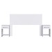 Cabeceira Casal com Mesa de Cabeceira Branco Ca41 - Decibal
