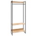 Closet Arara 3 Prateleiras Carvalho/Preto 19227 - Compace