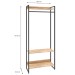 Closet Arara 3 Prateleiras Carvalho/Preto 19227 - Compace