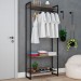 Closet Arara 3 Prateleiras Carvalho Dark/Preto 19227 - Compace