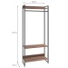 Closet Arara 3 Prateleiras Nogal/Preto 19227 - Compace