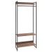Closet Arara 3 Prateleiras Nogal/Preto 19227 - Compace