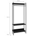 Closet Arara 3 Prateleiras Preto ônix/Preto 19227 - Compace