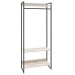 Closet Arara 3 Prateleiras Snow/Preto 19227 - Compace