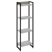 Estante para Livros Dynamica 4 Prateleiras Snow/Preto 19181- Compace
