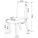 Mesa de Jantar 6 Lugares Mira com Vidro Mel/Nude/Off White - Viero Móveis