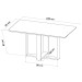 Mesa de Jantar 6 Lugares Belinda com Vidro Mel/Nude/Off White - Viero Móveis