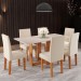 Mesa de Jantar 6 Lugares Erika Mel/Blonde/Nude 26271 - Viero Móveis