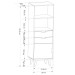 Estante para Livros Paris 1 Porta 2 Gavetas Branco - Olivar Móveis