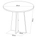 Mesa de Jantar 4 Lugares Belga Mel/Blonde/Veludo Cinza - Viero Móveis
