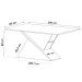 Mesa de Jantar 6 Lugares Adele Mel/Blonde/Veludo Cinza - Viero Móveis