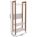 Closet 3 Prateleiras 1 Cabideiro Amêndoa/Branco Az1029 - Tecno Mobili
