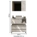 Armário de Banheiro com Cuba 1 Porta 2 Gavetas Mármore Branco Bn3617 - Tecno Mobili