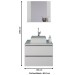Armário de Banheiro com Cuba 2 Gavetas Branco Bn3624 - Tecno Mobili