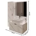 Armário de Banheiro com Cuba 2 Portas Mármore Branco Bn3629 - Tecno Mobili