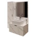 Armário de Banheiro com Cuba 2 Portas Mármore Branco Bn3629 - Tecno Mobili