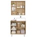Armário de Banheiro 80 Cm 2 Portas com Cuba Cartagena/Branco 001130 - Ozini Móveis