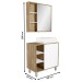 Armário de Banheiro 80 Cm 2 Portas com Cuba Cartagena/Branco 001131 - Ozini Móveis