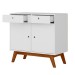 Aparador Windsor 90 2 Portas 2 Gavetas Branco - Olivar Móveis