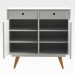 Aparador Retro 90 2 Portas 2 Gavetas Branco - Olivar Móveis