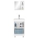 Armário de Banheiro 45 Cm 3 Portas com Cuba Branco 001342 - Ozini Móveis