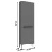 Paneleiros 4 Portas Ebano Fosco/Off White Fosco 1305m - Genialflex