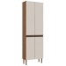 Paneleiros 4 Portas Ebano Fosco/Off White Fosco 1305m - Genialflex