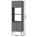 Torre Quente 3 Portas Ebano Fosco/Off White Fosco 1307 - Genialflex
