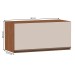 Armário Aéreo Cozinha 1 Porta Ebano Fosco/Off White Fosco 1309m - Genialflex