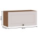 Armário Aéreo Cozinha 1 Porta Ebano Fosco/Branco 1309p - Genialflex