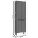 Paneleiros 4 Portas Ebano Fosco/Off White Fosco 1310m - Genialflex